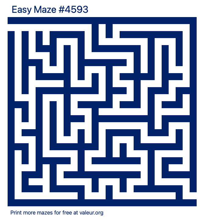 Free Printable Easy Maze number 4593