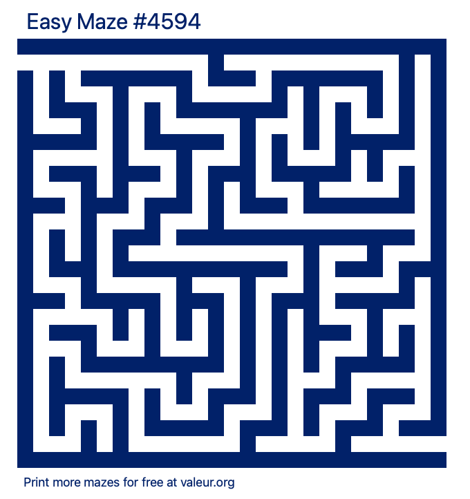 Free Printable Easy Maze number 4594