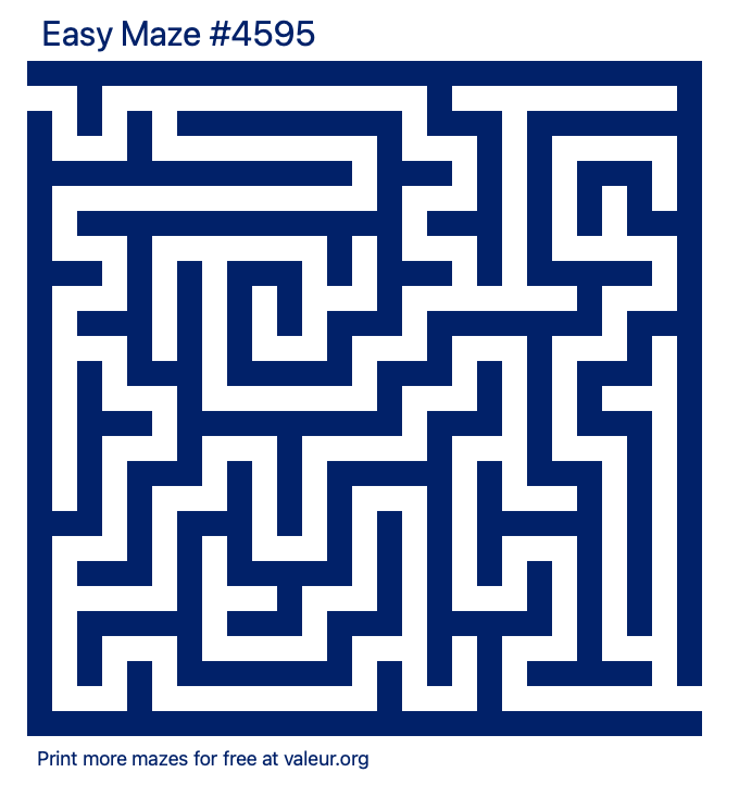 Free Printable Easy Maze number 4595