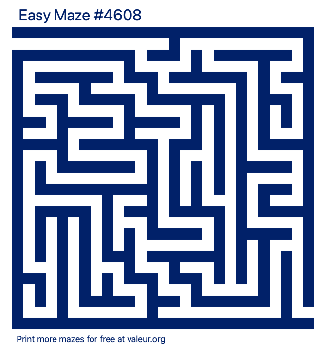 Free Printable Easy Maze number 4608