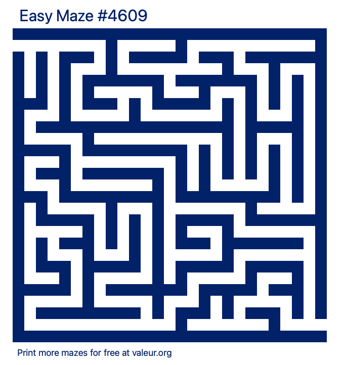 Free Printable Easy Maze number 4609