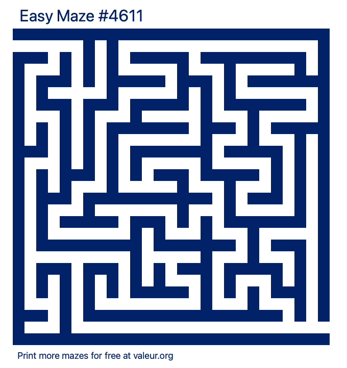 Free Printable Easy Maze number 4611