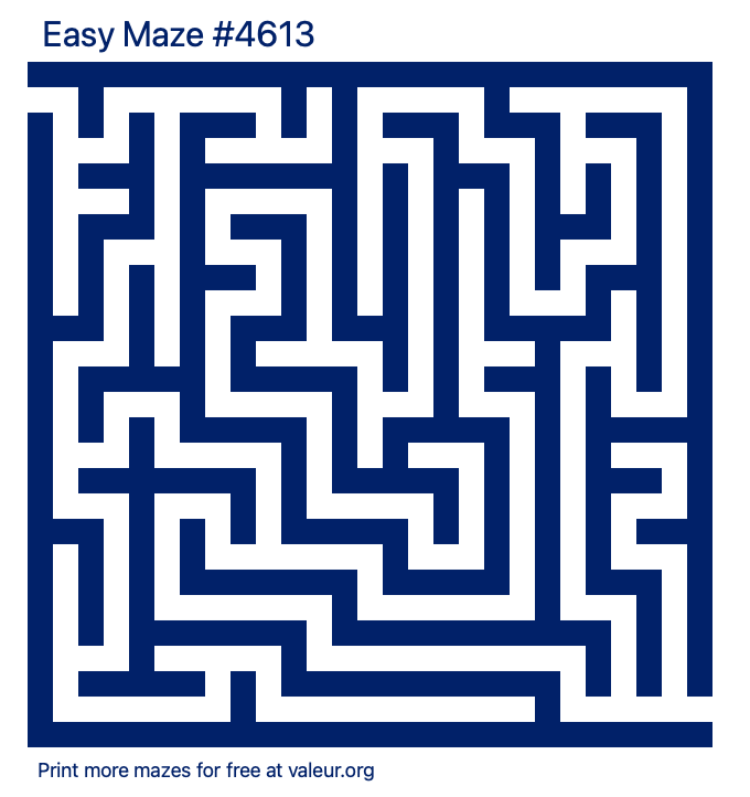 Free Printable Easy Maze number 4613