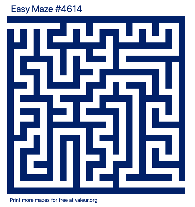 Free Printable Easy Maze number 4614