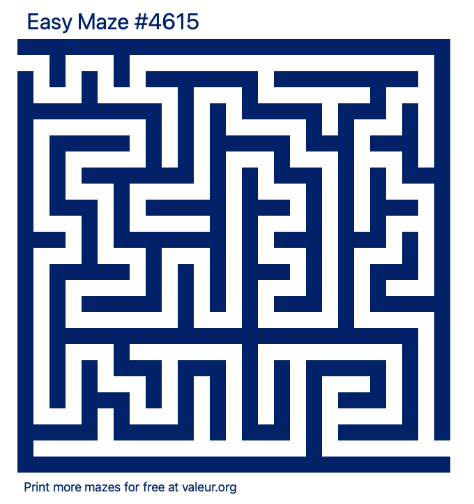 Free Printable Easy Maze number 4615