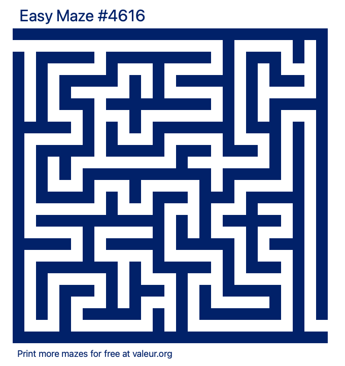 Free Printable Easy Maze number 4616