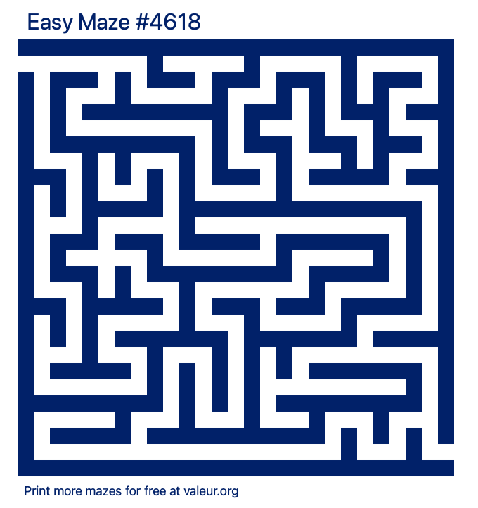 Free Printable Easy Maze number 4618