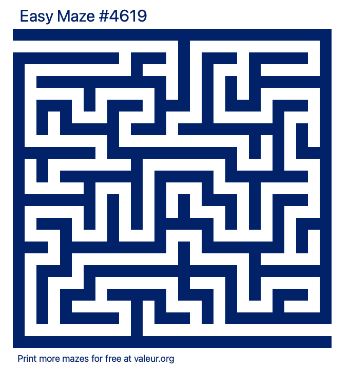 Free Printable Easy Maze number 4619