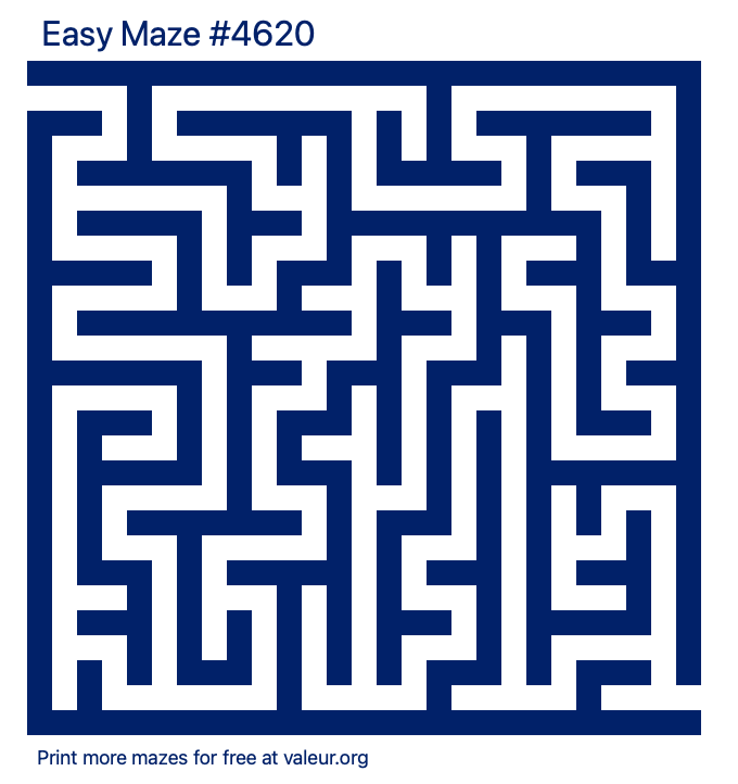 Free Printable Easy Maze number 4620