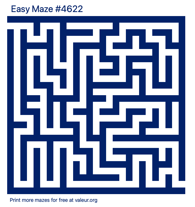 Free Printable Easy Maze number 4622