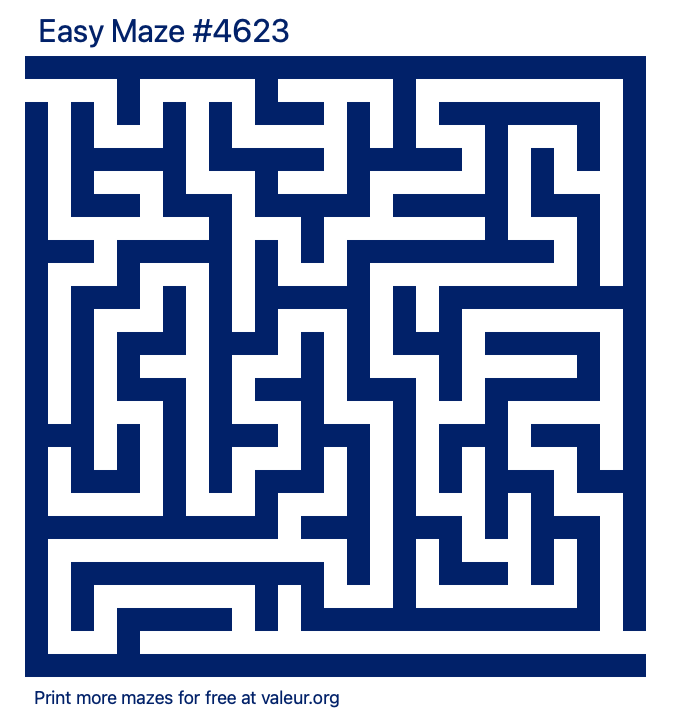 Free Printable Easy Maze number 4623