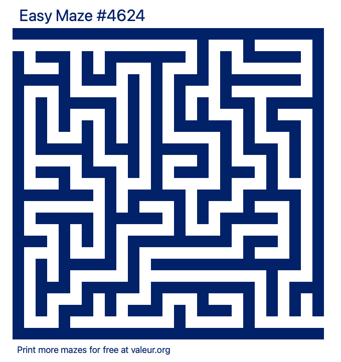 Free Printable Easy Maze number 4624