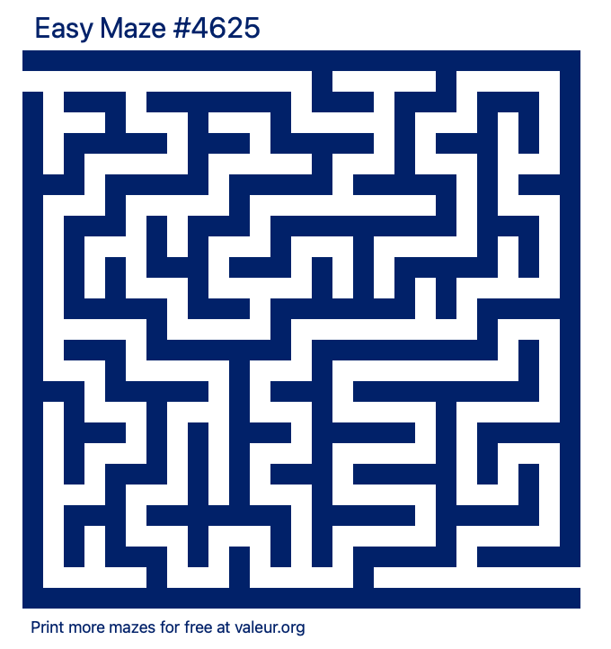 Free Printable Easy Maze number 4625