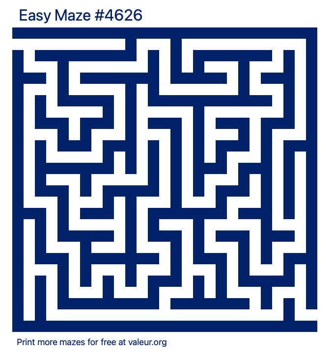 Free Printable Easy Maze number 4626