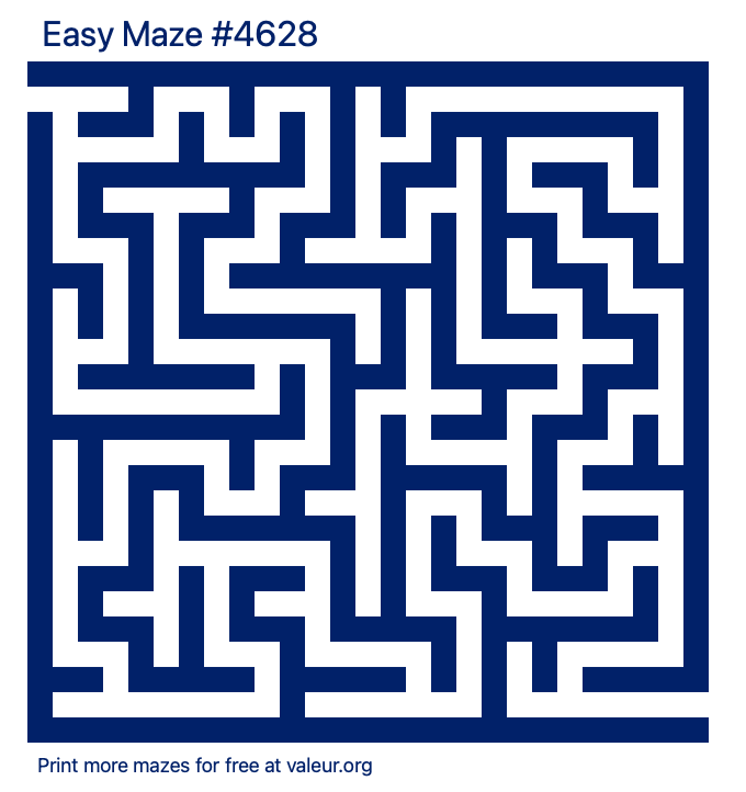 Free Printable Easy Maze number 4628