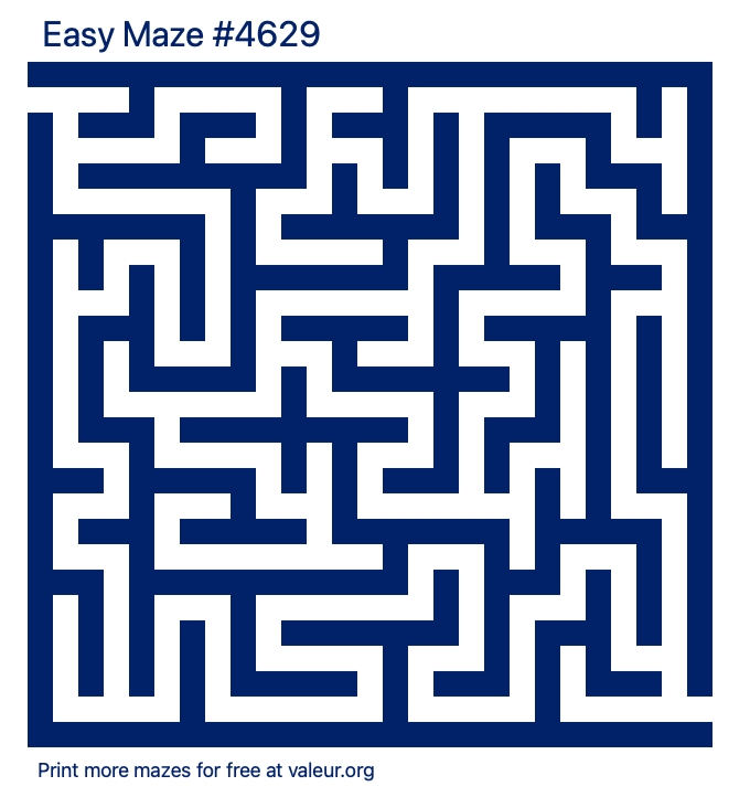 Free Printable Easy Maze number 4629