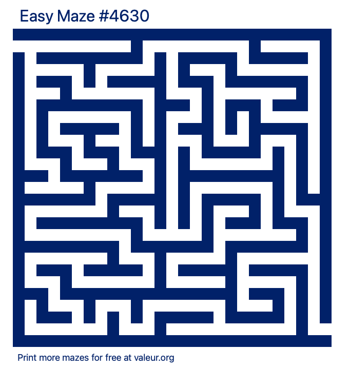 Free Printable Easy Maze number 4630