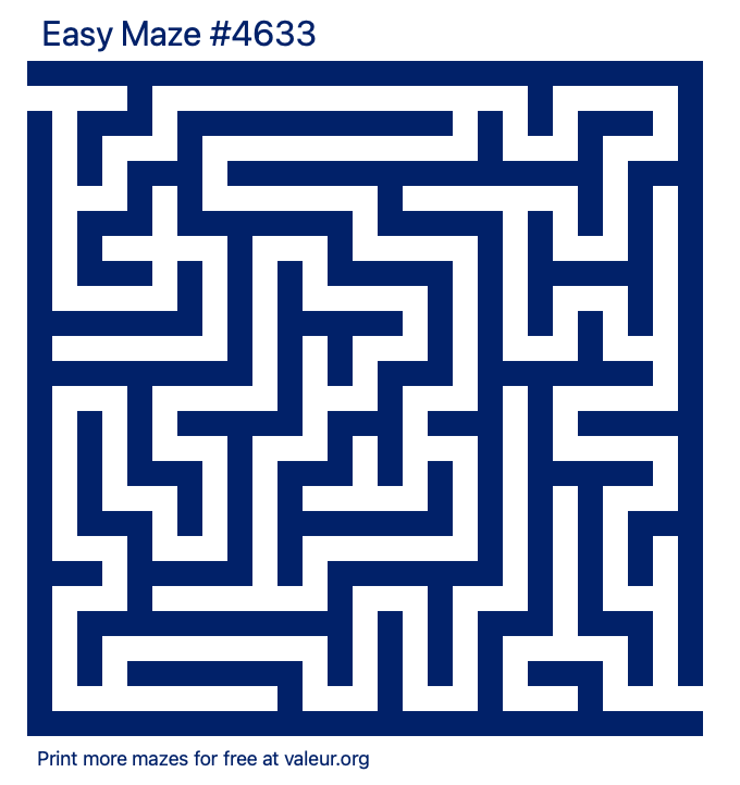 Free Printable Easy Maze number 4633