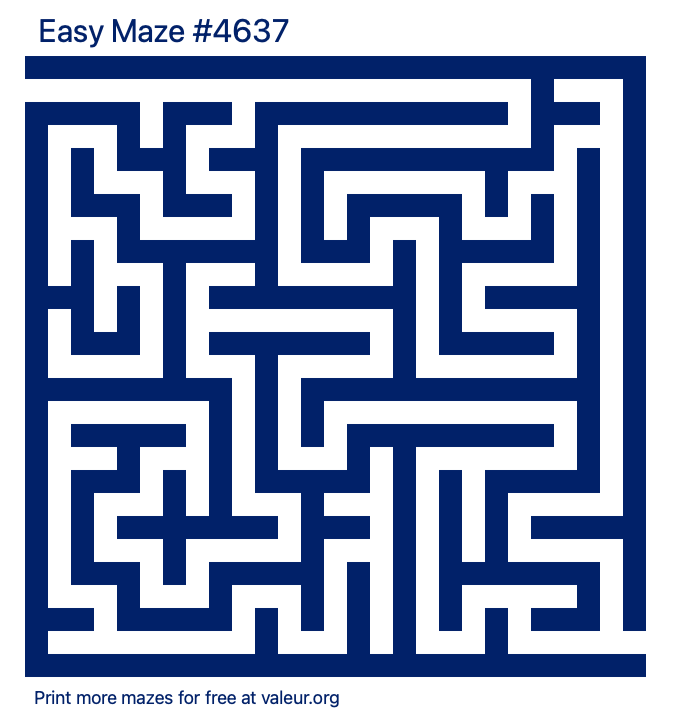 Free Printable Easy Maze number 4637