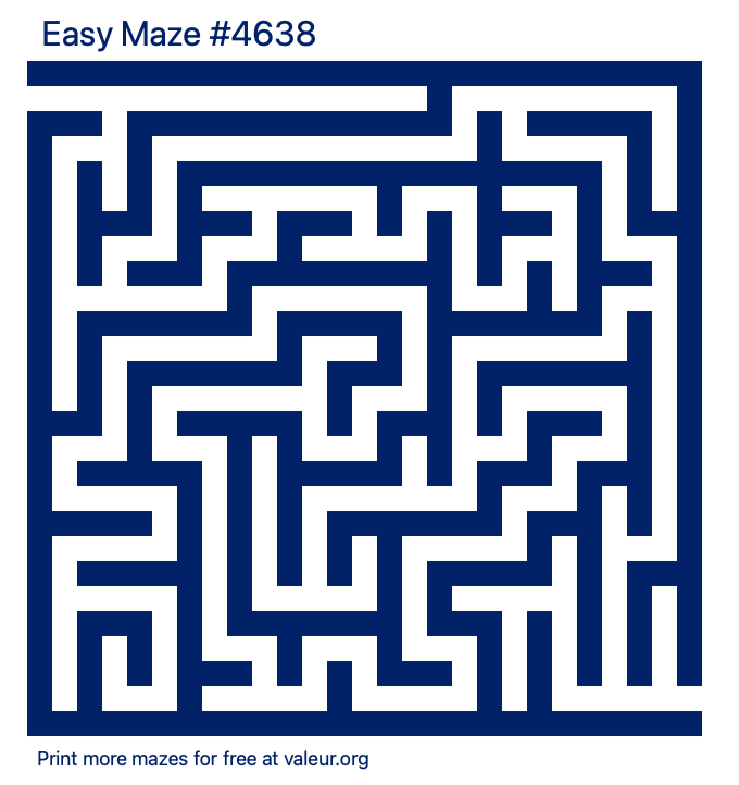 Free Printable Easy Maze number 4638