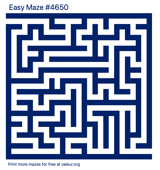 Free Printable Easy Maze number 4650