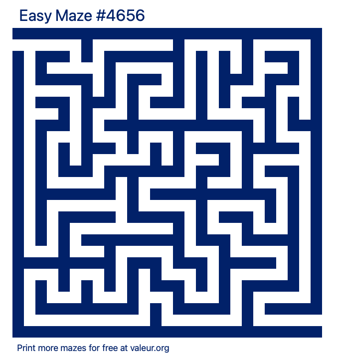 Free Printable Easy Maze number 4656