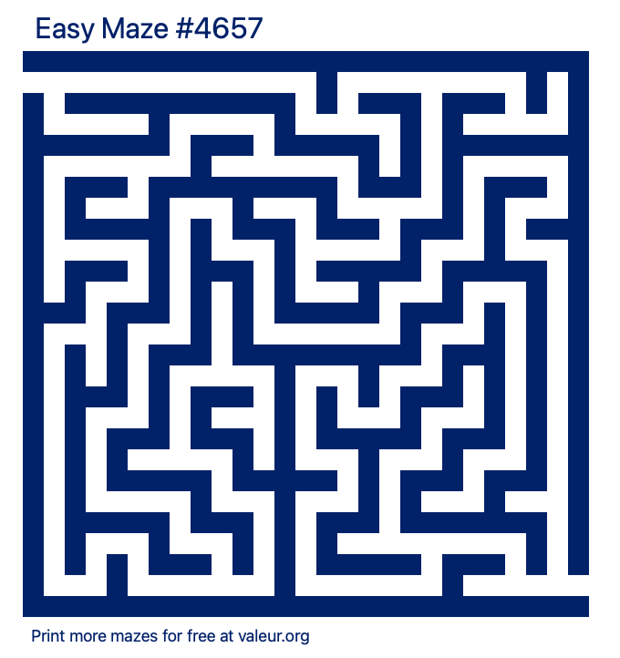 Free Printable Easy Maze number 4657