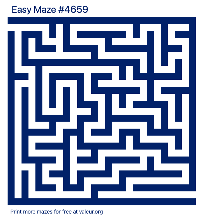 Free Printable Easy Maze number 4659