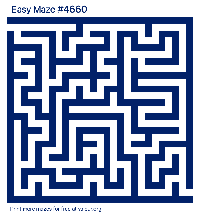 Free Printable Easy Maze number 4660