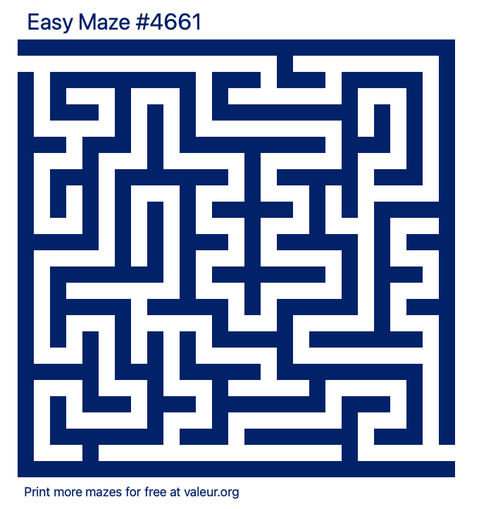 Free Printable Easy Maze number 4661