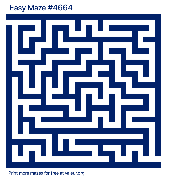 Free Printable Easy Maze number 4664