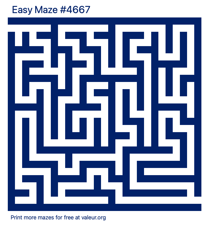 Free Printable Easy Maze number 4667