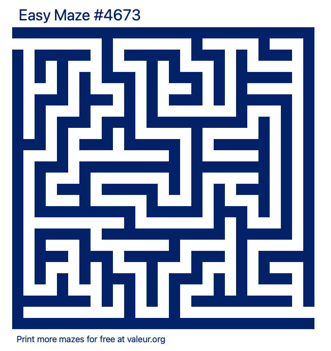 Free Printable Easy Maze number 4673