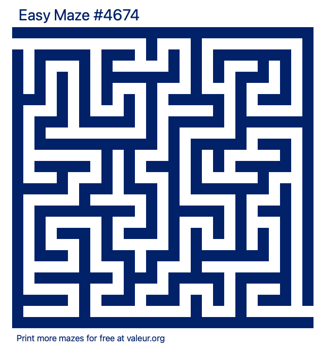 Free Printable Easy Maze number 4674