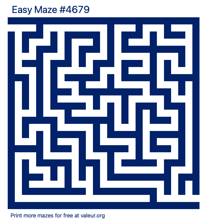 Free Printable Easy Maze number 4679