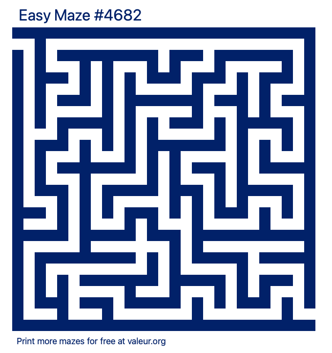 Free Printable Easy Maze number 4682