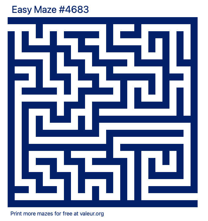 Free Printable Easy Maze number 4683