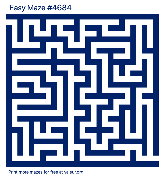 Free Printable Easy Maze number 4684