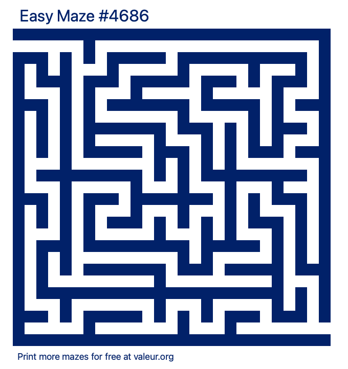 Free Printable Easy Maze number 4686