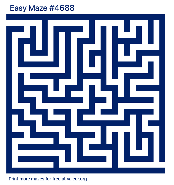 Free Printable Easy Maze number 4688