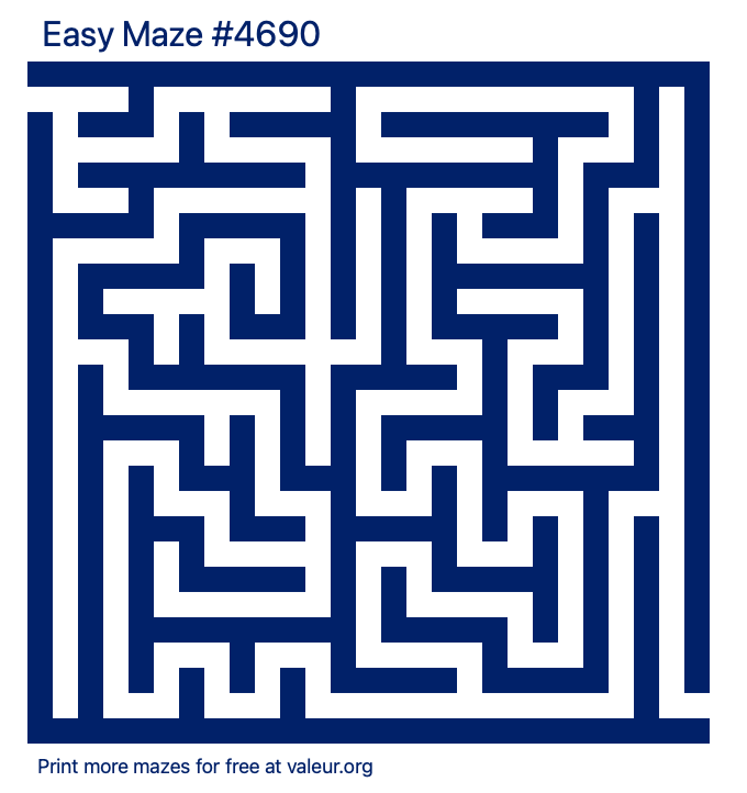 Free Printable Easy Maze number 4690