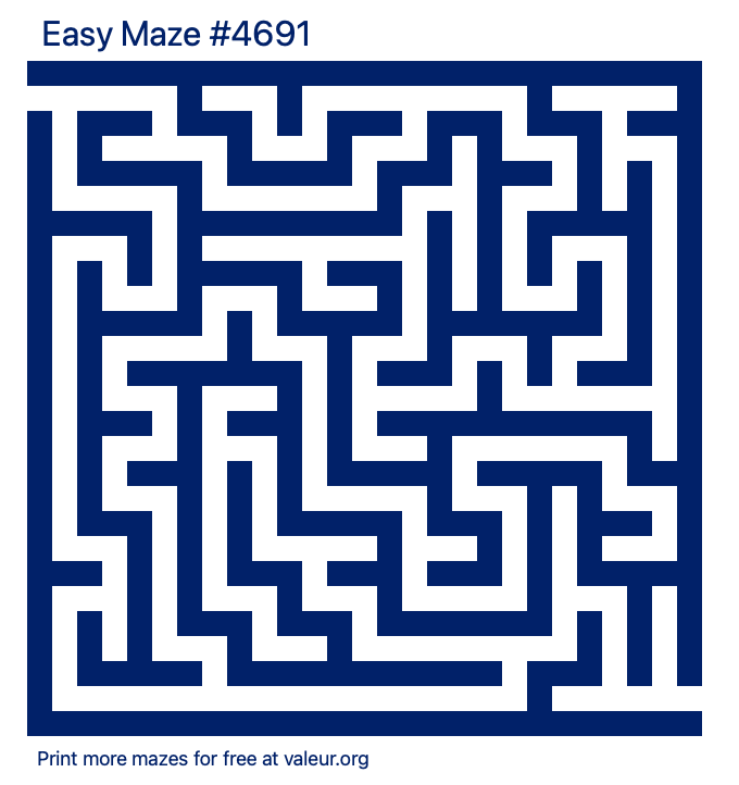 Free Printable Easy Maze number 4691