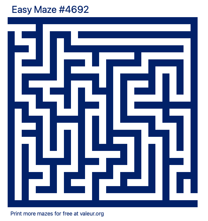 Free Printable Easy Maze number 4692