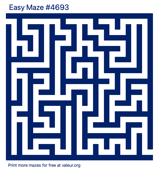 Free Printable Easy Maze number 4693