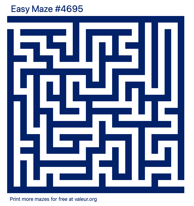 Free Printable Easy Maze number 4695