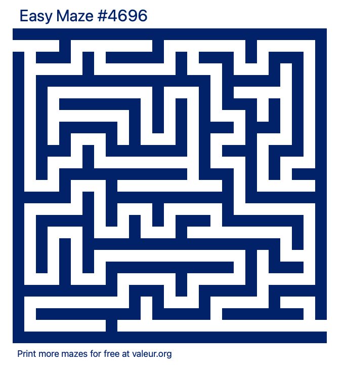 Free Printable Easy Maze number 4696