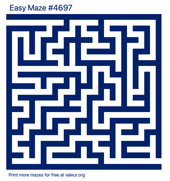 Free Printable Easy Maze number 4697