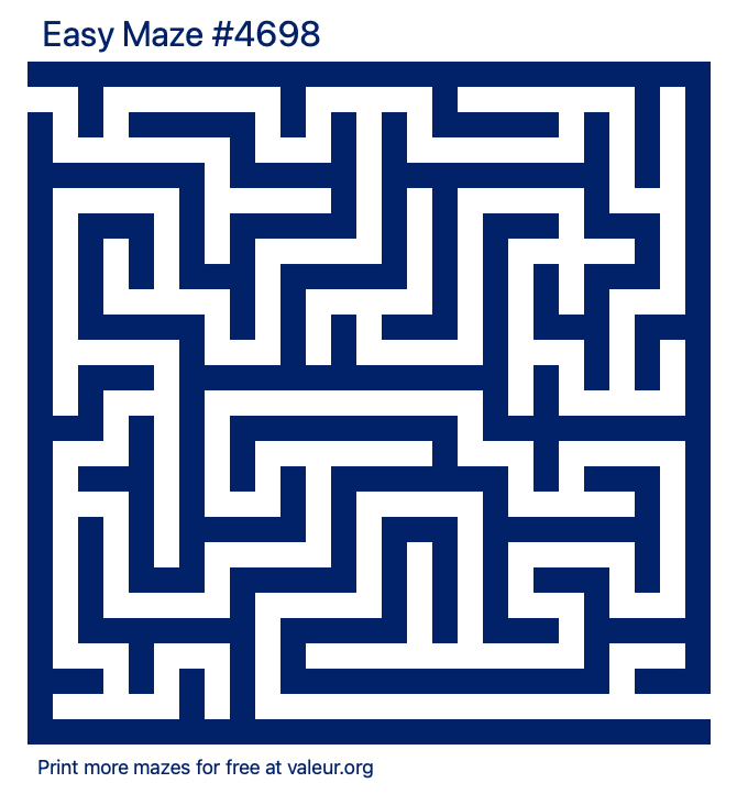 Free Printable Easy Maze number 4698