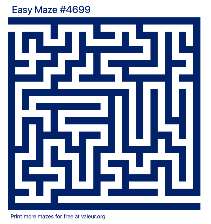 Free Printable Easy Maze number 4699