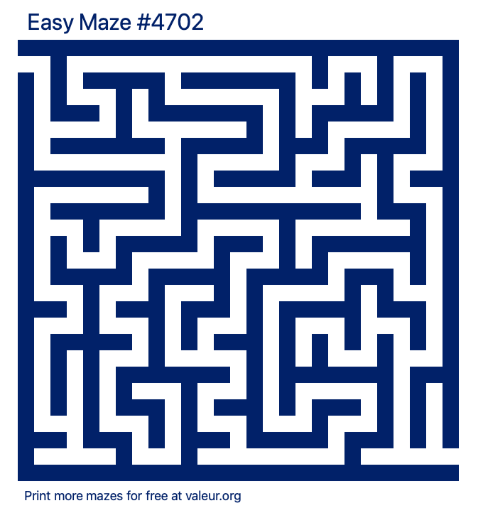 Free Printable Easy Maze number 4702